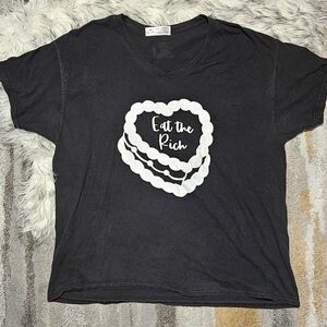 Black "Eat The Rich" Graphic Tee